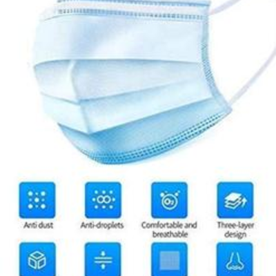 Non-Medical Face Masks, 3 ply protection 50 masks