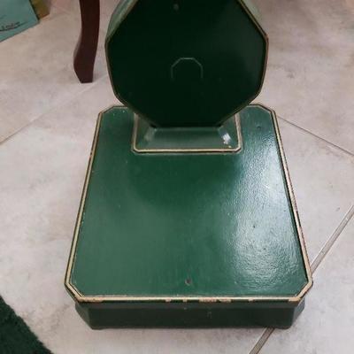 Antique green floor scale