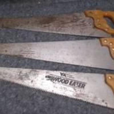 Lot of Three Vintage Hand Saws