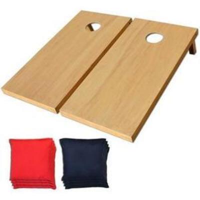 GoSports Regulation Size Wooden CornHole Set Includes 8 Premium Bags, WoodNatural