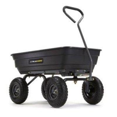 Gorilla Carts Poly Garden Dump Cart with Steel Frame
