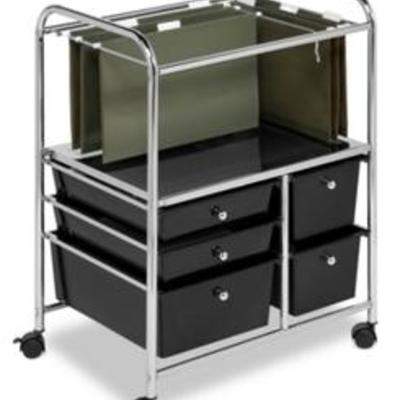 Honey Can Do Hanging File Storage Cart, 5 Drawer