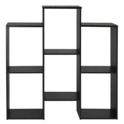 Furinno 12221 Parsons Staggered Cube Bookcase with 6 Shelves