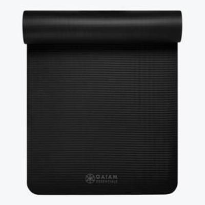 Gaiam Essentials Fitness Mat 10mm Black 72l X 24w