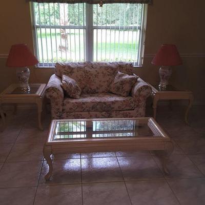 Wood Coffee Table and (2) End Tables 