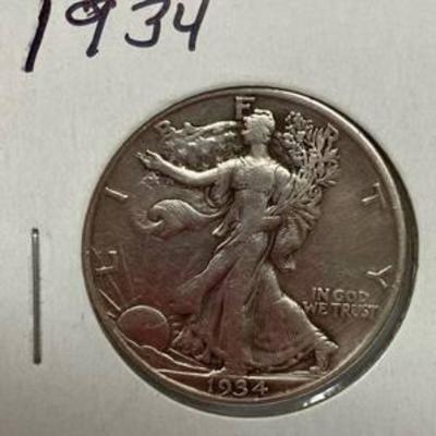 1934 Walking Liberty Silver Half Dollar
