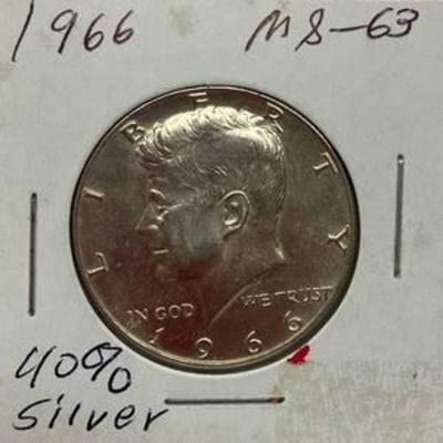 1966 Kennedy Half Dollar - 40% Silver