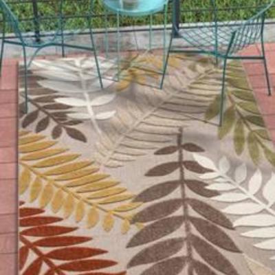 Well Woven Ella Floral Beige IndoorOutdoor Area Rug 8x10 (7'10 x 9'10) High Traffic Stain Resistant Modern Carpet