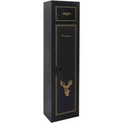American Furniture Classics 5-Gun Metal Security Cabinet with Separate PistolAmmo Area