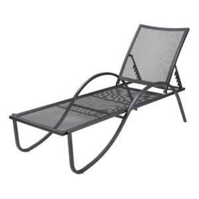 Mainstays Keaton Outdoor Metal Mesh Chaise Lounge, Black