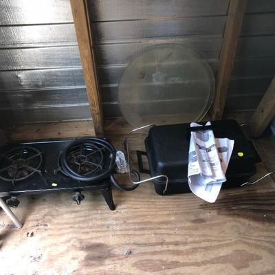 outdoor cooktop and portable gas grill