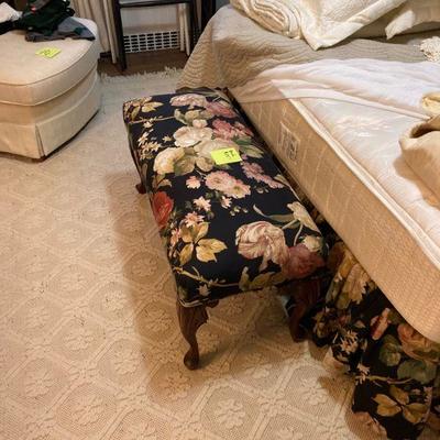 Mathes the bed headboard. 