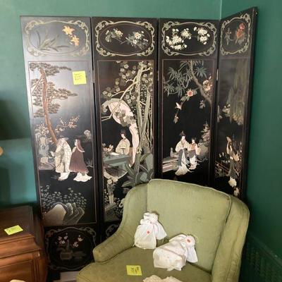 Coromandel 4 panel screen