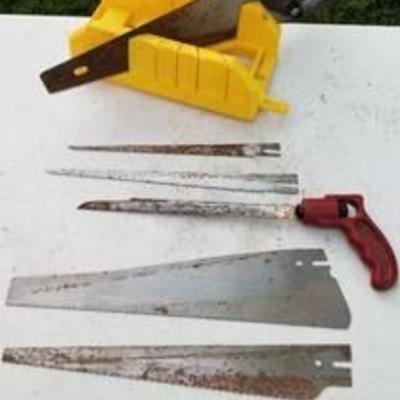 2 saws- 1 with miter box