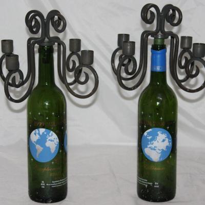 1999 Millennium 2000 Paris Cuveeâ€™ Beau-Rivage Bordeaux Bottle Candelabra 