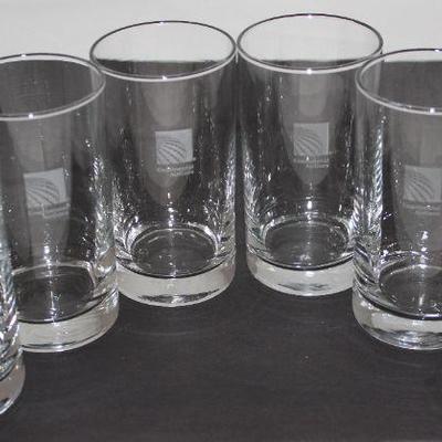 Continental Airlines Vintage Glass Tumblers (set of 6) 