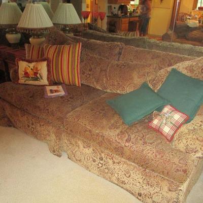 An enormous sofa.
