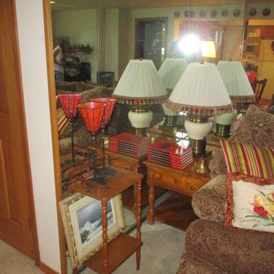 A mirrored corner makes you see double. 
