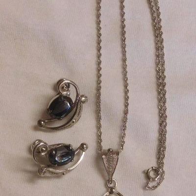 Sterling Necklace and Earrings