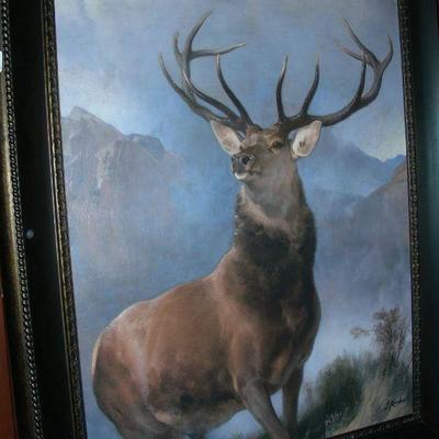 Large giclee on canvas "Stag"