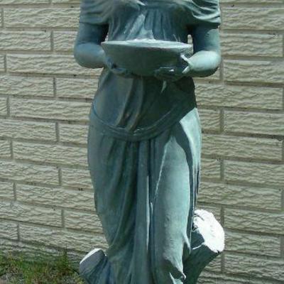Composition stone garden sculpture