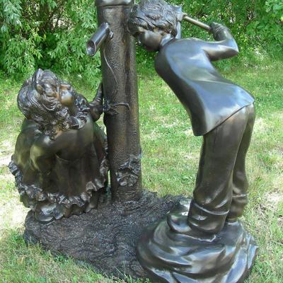 Bronze sculpture/fountain "Children at Well"