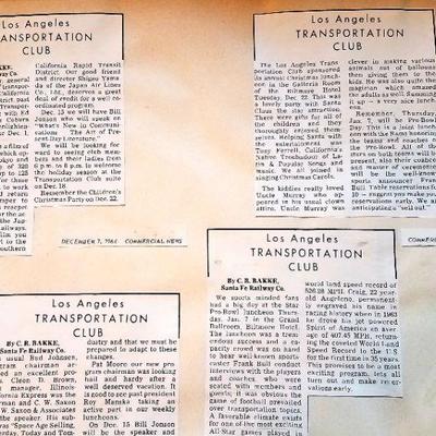Transportation Club scrapbook circa 1964.  Wood and leather bound.