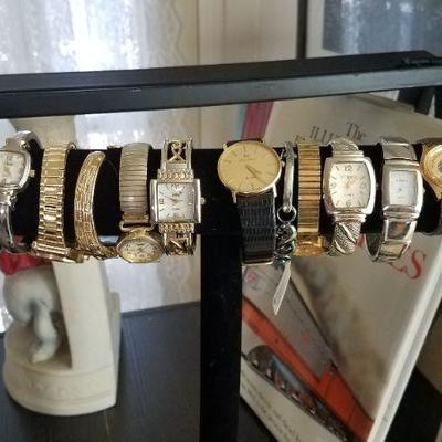 Watches and costume jewelry.