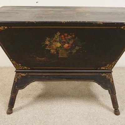 1008	ANTIQUE PAINT DECORATED & STENCILED DOUGH BOX
