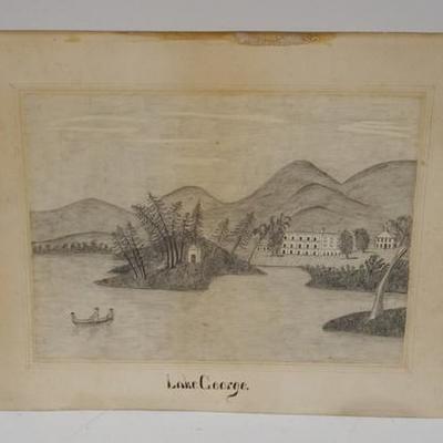 1009	PRIMITIVE DRAWING OF LAKE GEORGE
