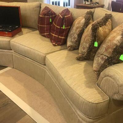 Henredon large curved sofa