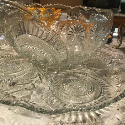 Antique Slewed Horseshoe Punch Bowl