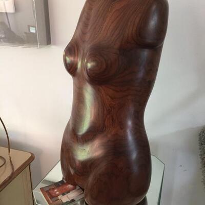 Cocobolo Wood Sculpture "Thalia", by Edwin H Lombard  