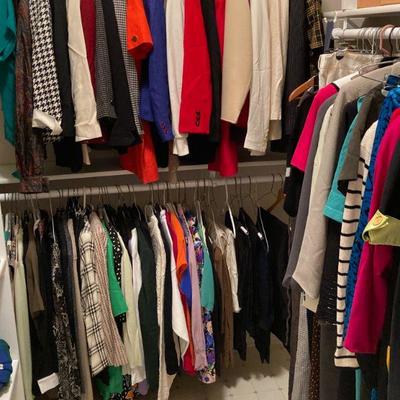 Barely worn. Most clothes are petite and small. Some size 8.