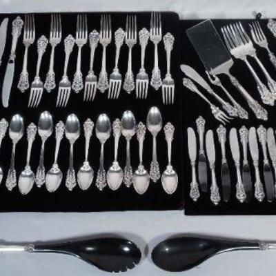78 Piece set of Sterling Silver "Grand Baroque"
