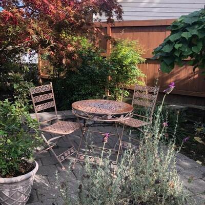 three piece outdoor bistro set 