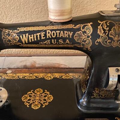 White Rotary USA Treadle Sewing Machine 
