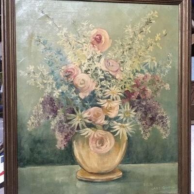 https://www.ebay.com/itm/114448991987	LAR0060 Helen Lane Gleaton Still Life Oil and Canvas Pickup Only ( 22.5" L X 26.25" H)...