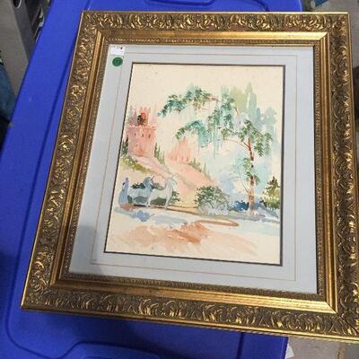 https://www.ebay.com/itm/114448773713	LAR0044 Watercolor Castle Framed and Matted Pickup Only ( 19" L X 21" H)		Auction
