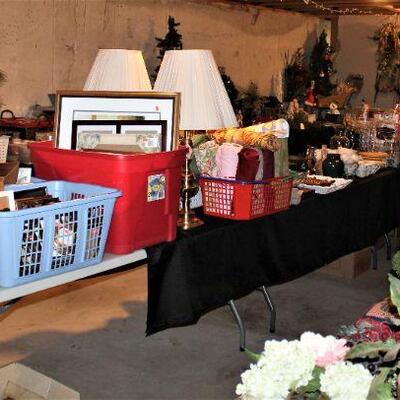 Only a partial picture of the festive and fun items located in the basement.
