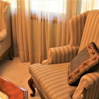 High back Queen Anne chairs are in like new condition.