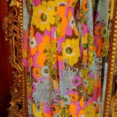 70s psychedelic maxi dress
