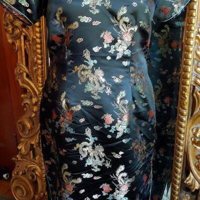50's and 60's Chineese brocade Cheongsam dresses silk and rayon