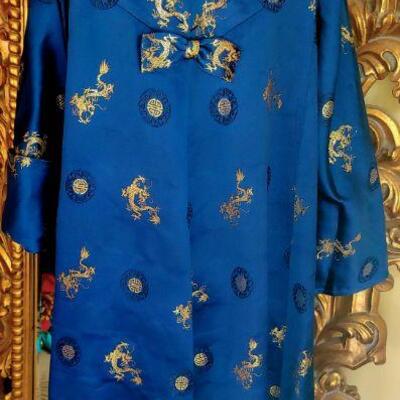 50's Asian Silk Brocade Swing Coat