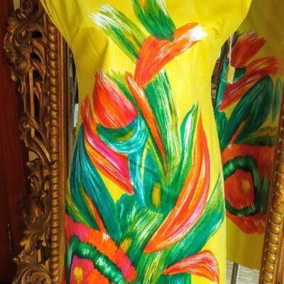 Deadstock Bambo hand screened dress