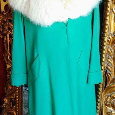 1940s Fox Fur Wool Coat
