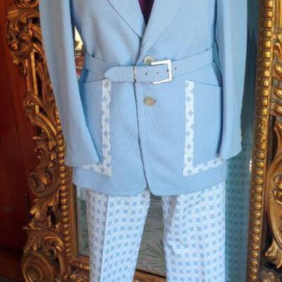 Vintage 70's mens polyester suit. Immaculate condition
