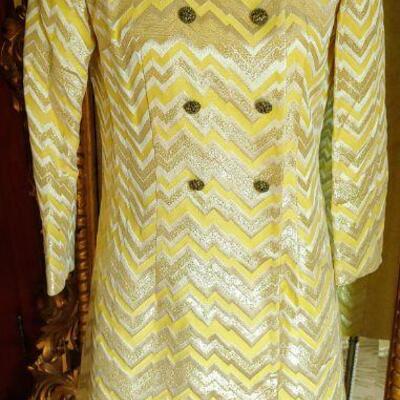 60's Metallic coat and dress set