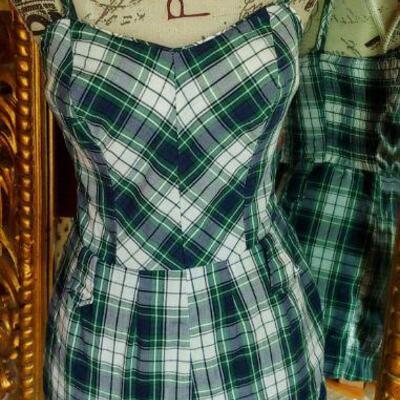 50's plaid playsuit