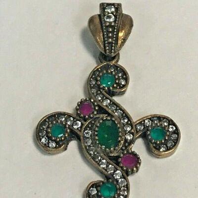 https://www.ebay.com/itm/124401676456	"WL184 STERLING SILVER PENDANT WITH PINK, GREEN AND CLEAR GEMS	"	Buy-It-Now	 $20.00 
